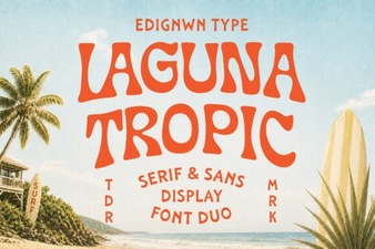 The Laguna Tropic Font for Tropical Design Projects