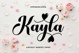 Kayla Font: Free & Downloadable Custom Script Design
