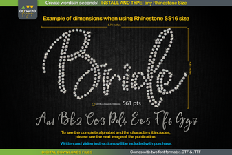 Rs01 Cursiva Font: Rhinestone Design Templates
